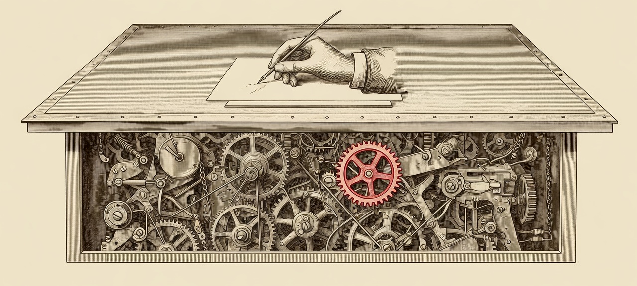 Issue illustration: the harness layer between the model and the work
